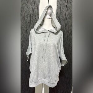 Commense Light Gray hooded poncho